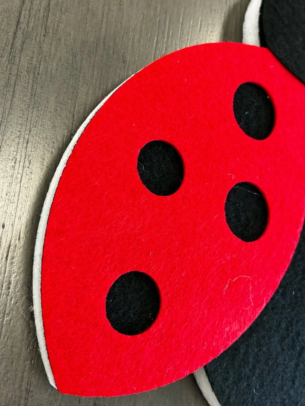 Pair of foam Ladybugs wreath decoration, party decorations black/ red seasonal